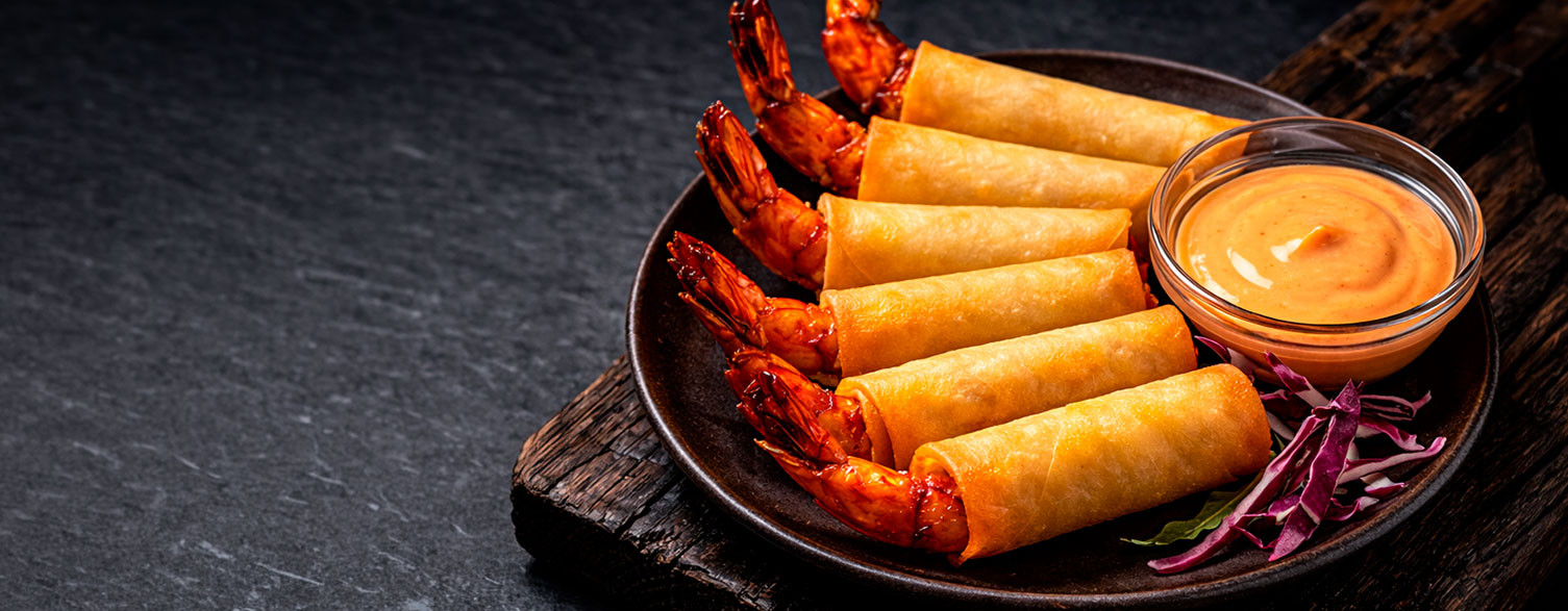rollito de gambas